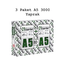 Copier Bond A5 Fotokopi Kağıdı 3 Paket 1000 Yaprak X 3 Toplam 3000 Yaprak