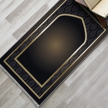 Evaşk Namazlık Dokuma Halı Kaymaz Muslumana Seccade66x113 Sarı EVASK808D66