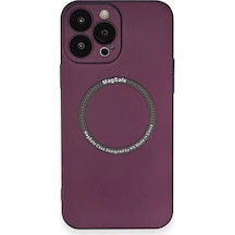 Newface Apple İphone 14 Pro Kılıf Jack Magneticsafe Lens Silikon - Mürdüm