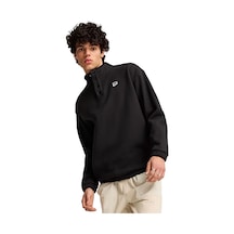 Puma Downtown Polarfleece Crew Erkek Günlük Sweatshirts 62675301 Siyah 62675301 Siyah