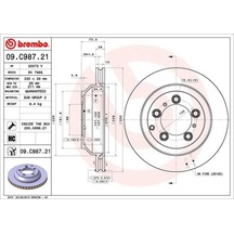 Brembo Fren Dıskı Arka Uv Coated Porsche 09c98721 9y0615601a
