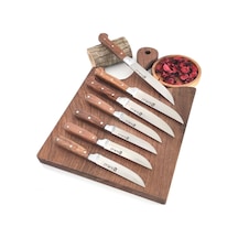 Sürlaz Meyve Sebze Ekmek Bıçak Seti 7 Parça Handmade Ahşap Sap Diğer