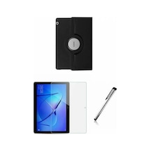 Huawei Uyumlu Mediapad T5 Dönerli Kılıf +Ekran Koruyucu+Tablet Kalemi