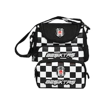 Beşiktaş Beşiktaş Baskılı Siyah - Beyaz Erkek Çocuk Okul Beslenme Çantası Ve Kalemlik Seti - Setbjk26351