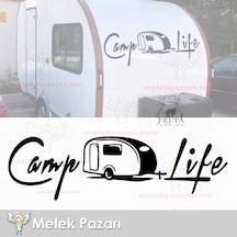 Camp Life, Kamp Hayatı Karavan Sticker, Karavan Çıkartması