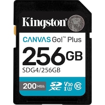 Kingston Sdg4-256gb 256gb Sdxc Canvas Go Plus Gen4 200mb-s C10 Uhs-ı U3 V30 Hafıza Kartı