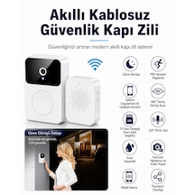 Akıllı Kablosuz Güvenlik Kapı Zili Kızılötesi Gece Görüş Modu Hd 1080p Kapı Zili Kamera Hareket Algılama