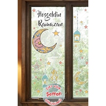 Hoşgeldin Ramazan Sticker Seti Ramazan Kandilleri Hilal Ve Yıldız Figürlü-şeffaf Çok Renkli