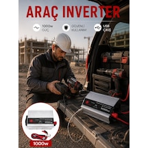 Araçtan Elektrik Kullanımı Sağlayan 1000w Akü İnvertör - Lisinya