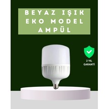 Hubrendy Tekno Şarjlı Led Torch Ampul 30 Watt Beyaz Işık Enerji Tasarruflu