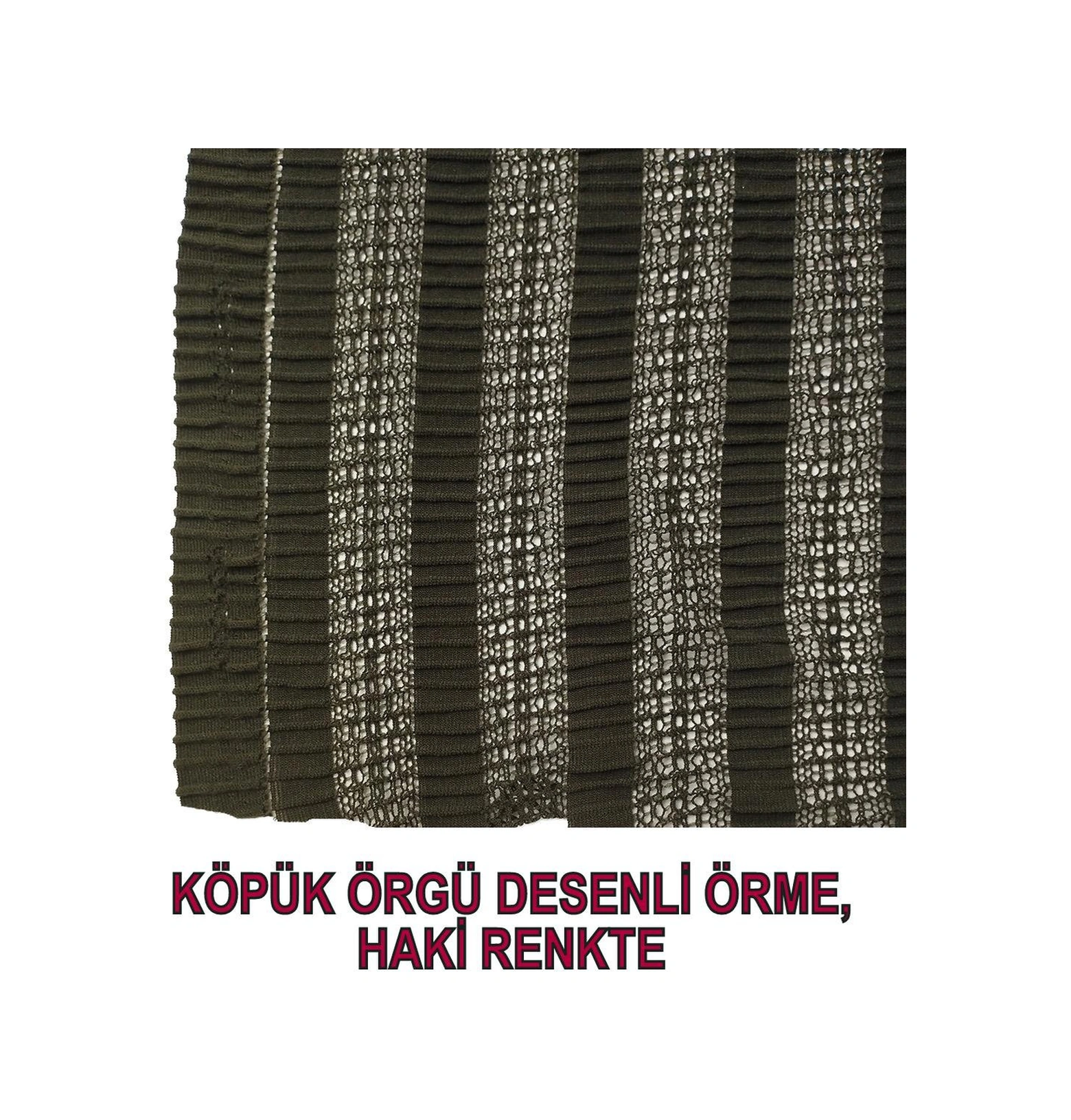 İnce Jarse Benzeri Örme Haki Renkte En: 160 Cm-2735 Renkli