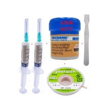 Mechanic Krem Lehim Solder Paste 183 C 42g Lehim Toplama Cp-1515 Emme Teli 1,5mm Ve Metal Spatula Seti St02