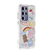 Samsung Galaxy Uyumlu S23 Ultra Kılıf Reflexion Desenli Kapak - Desen 4 Bz8683140736484