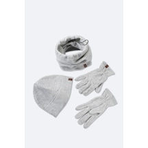 Avva Erkek Gri Polar Basic Boyunluk Bere Ve Eldiven Seti B009250