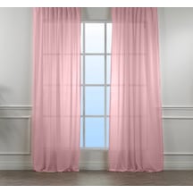 Evdepo Home Pembe Vual Tül Perde Tek Kanat