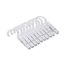 Asmak İçin Çamaşır Plastik Kancaları, 0,25 X 2,25 X 5,25 İnç, Beyaz Çok Renkli