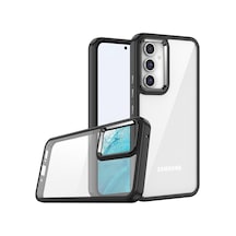 Samsung Galaxy Uyumlu A04S Kılıf Renkli Kenar Arkası Şeffaf Flora Silikon Kılıf