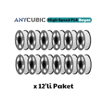 Anycubic High Speed Pla Filament Beyaz 1.75mm 1kg 12 Adet