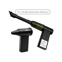 R-400 Mini Şarjlı Hava Üfleyici Ve Vakumlu El Süpürgesi - 110.000 Rpm Güçlü Motor, Led Işıklı, 2'si 1 Arada 1 Adet