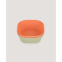Let's Be Child 2'li Kare Kase Sage Green-peach