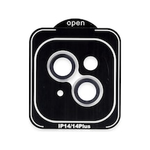 Ersjoko İphone 14 Pvd Metal Kamera Lens - Gümüş
