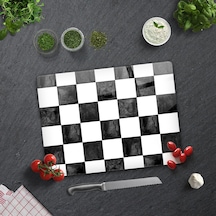 Damalı Desen | Cam Kesme Tahtası - Cam Kesme Tablası | 30cm x 40