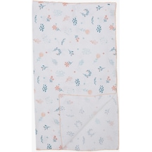 Breeze Yenidoğan Bebek Müslin Battaniye Bahar Temalı Çiçek Desenli Ekru - Ekru