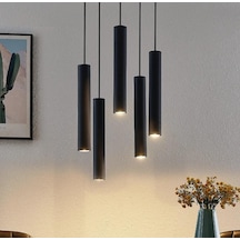 Mylights Panasanıc Ampullü Beşli Led Avize Gu 10 Duylu Led Ampul Günışığı Ürün Içınde Cıkmaktadır Siyah