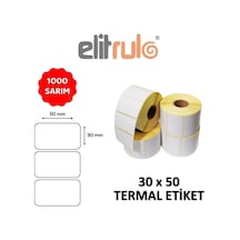 Elitrulo Barkod Etiketi 30x50 Termal - 1000 Adet 1