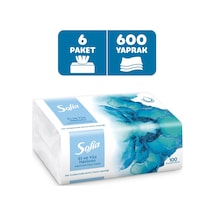 Sofia El Ve Yüz Havlusu 100 Lü X 6 Paket
