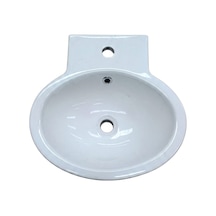 Bataryalı Elips Lavabo 43 42 Cm Beyaz