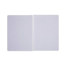 A4 Pet Spiralli Karton Kapaklı Defter 144 Yaprak - Çizgili - Mavi 103 Ivory