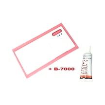 Samsung Galaxy Uyumlu Note 10 Plus Arka Kapak Cam+b-7000 Beyaz