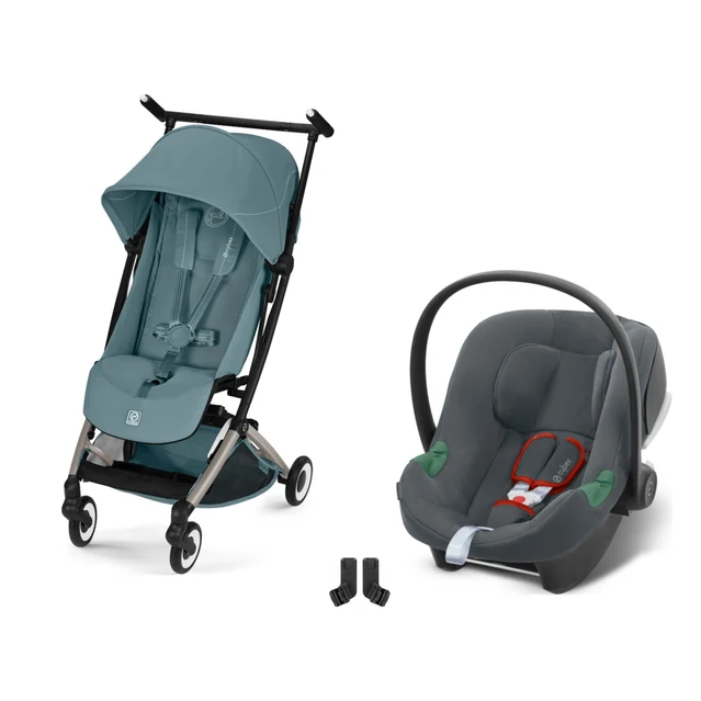 Cybex Libelle Travel Sistem Taupe Stormy Blue & Aton Steel Grey