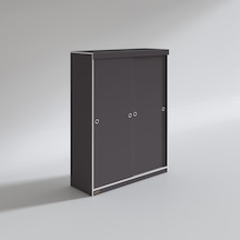 Kenzlife Gardırop Sürgülü Kapaklı Kapılı 140 Papatya Gri Gardolap Dolap