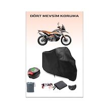 Siyah Ktm 790 Adventure R Arka Çanta Uyumlu Motosiklet Branda Su Geçirmez Dayanıklı Kumaş