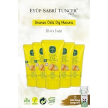Doğal 5 Adet Ananas Özlü Diş Macunu 60 Ml, Rosie Hediye