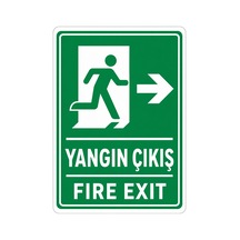 Yangın Çıkış 21x30cm Pvc Isg Levha