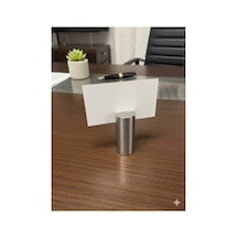 Minimalist Paslanmaz Çelik Kartvizitlik Masa Üstü Silindir Tasarım 60x25 Mm