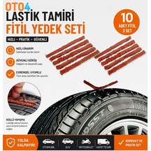 Oto4 10 Adet Lastik Tamir Onarım Fitili Yedek
