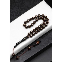 İşlemeli Kuka Ağacı Tesbih 7 X 8 Mm Özel Kesim - T-1864