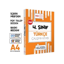 2027 MEB ÖDM İlkokul 4.Sınıf TÜRKÇE Çalışma Kitabı Alıştırmalı/Etkinlikli Soru Bankası BASKI ÜCRETİ