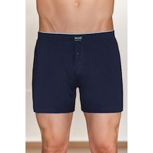 Kit İç Giyim Berrak 2'li %100 Pamuk Rahat Kesim Erkek Boxer Lacivert