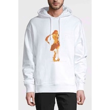 Anime Fairy Tail Glass Guild Emblem Baskılı Beyaz Erkek Sweat (531042501)
