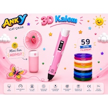 Anky Pembe 3d Kalem 50+9 M Flament + Fan Hediyeli
