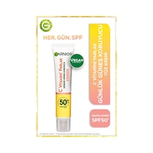 2 Adet Garnier C Vitamini Parlak Günlük Güneş Koruyucu Fluid Yüz Kremi - Işıltılı Doku 40ml
