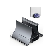 Dikey Dizüstü Bilgisayar Standı Tutucu, Arch Gravity Otomatik Kilitleme Tutucu Depolama Yuvası, Masa Düzenleyici İçin Yer Tasarrufu, Tüm Macbook Uyumlu/ipad/dell/chromebook'a Uyar, Çift Dizüstü
