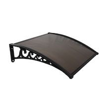 Plastik Ayak 6mm Levhalı Pratik Sundurma Kanopi 100x150 Cm Siyah