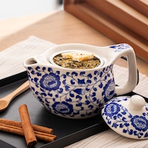 Kosova Dem-133-6 Isıya Dayanıklı Porselen Demlik 400 Ml Mavi