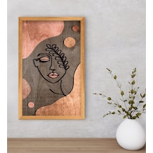 Bk Home Minimalist Woman Dekoratif Retro Ahşap Tablo-1 (551089194)